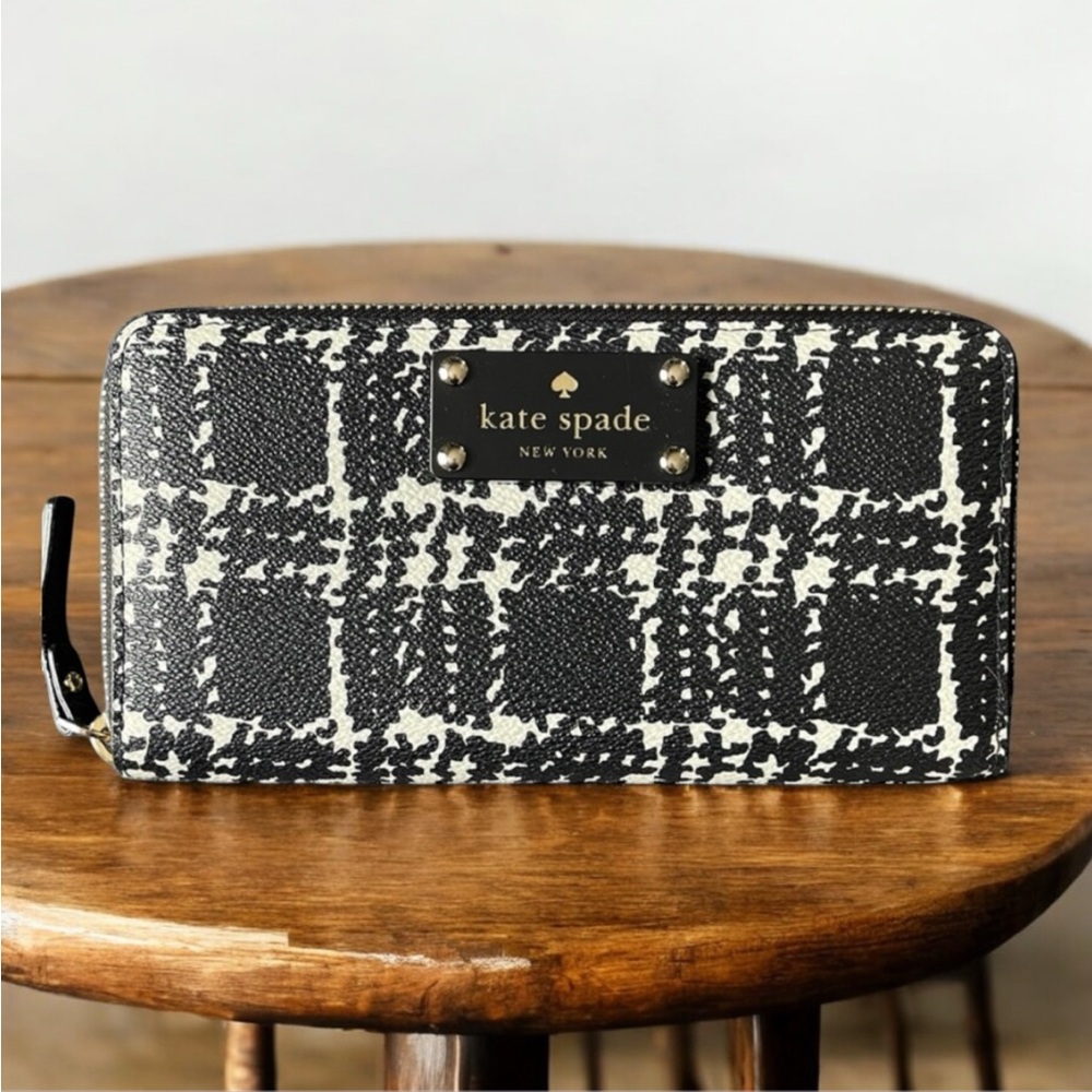 Kate Spade Lacey Belleville Plaid Long Wallet